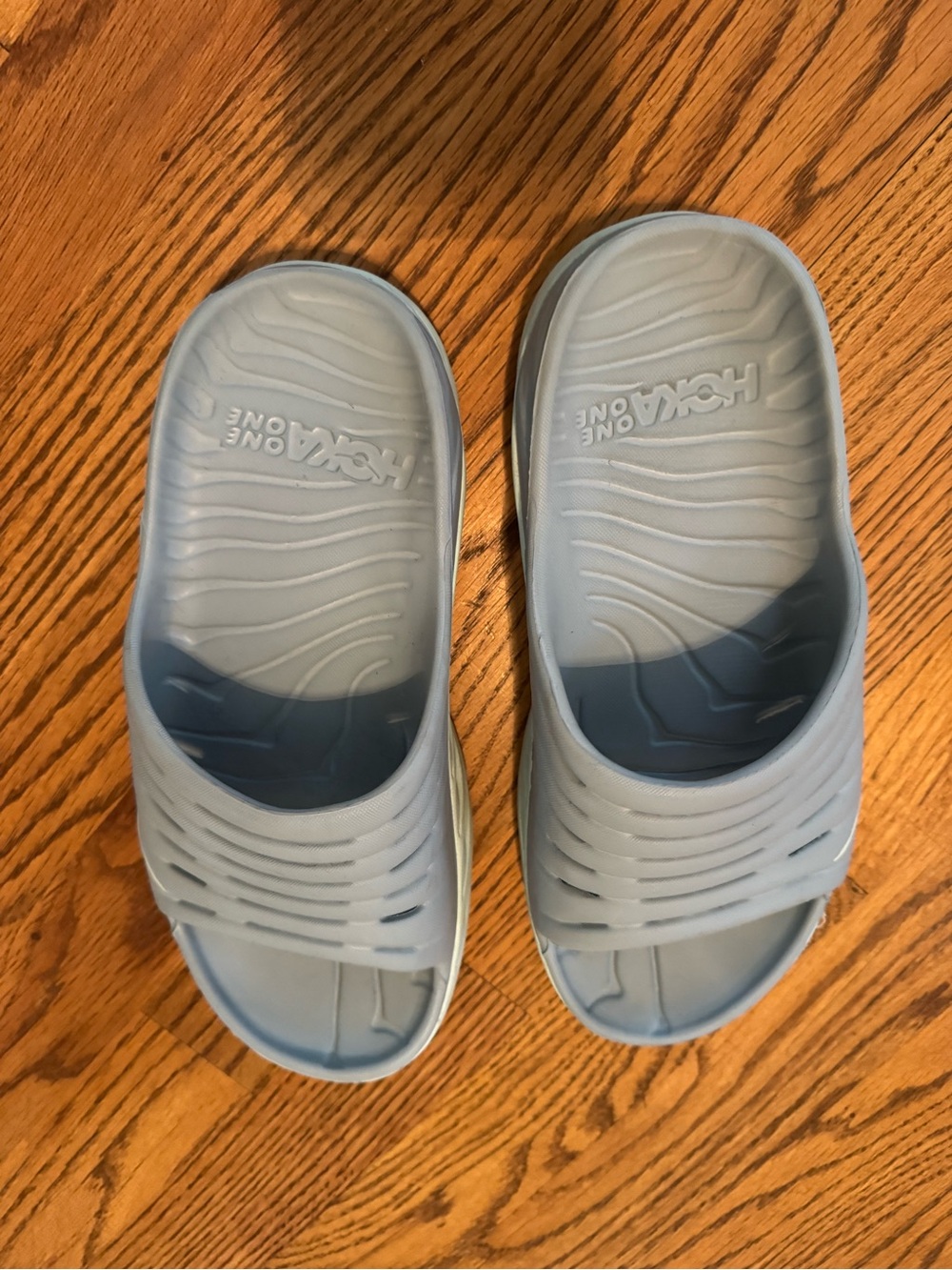 Hoka One Light Blue Slip-On Unisex Athletic Slide Sandals - Women’s Size 8 - Picture 4 of 6